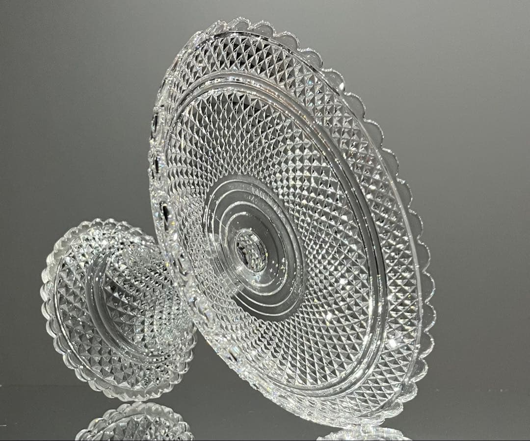 Baccarat バカラ/ 極美品 刻印有 ディアマンビゾー　コンポート