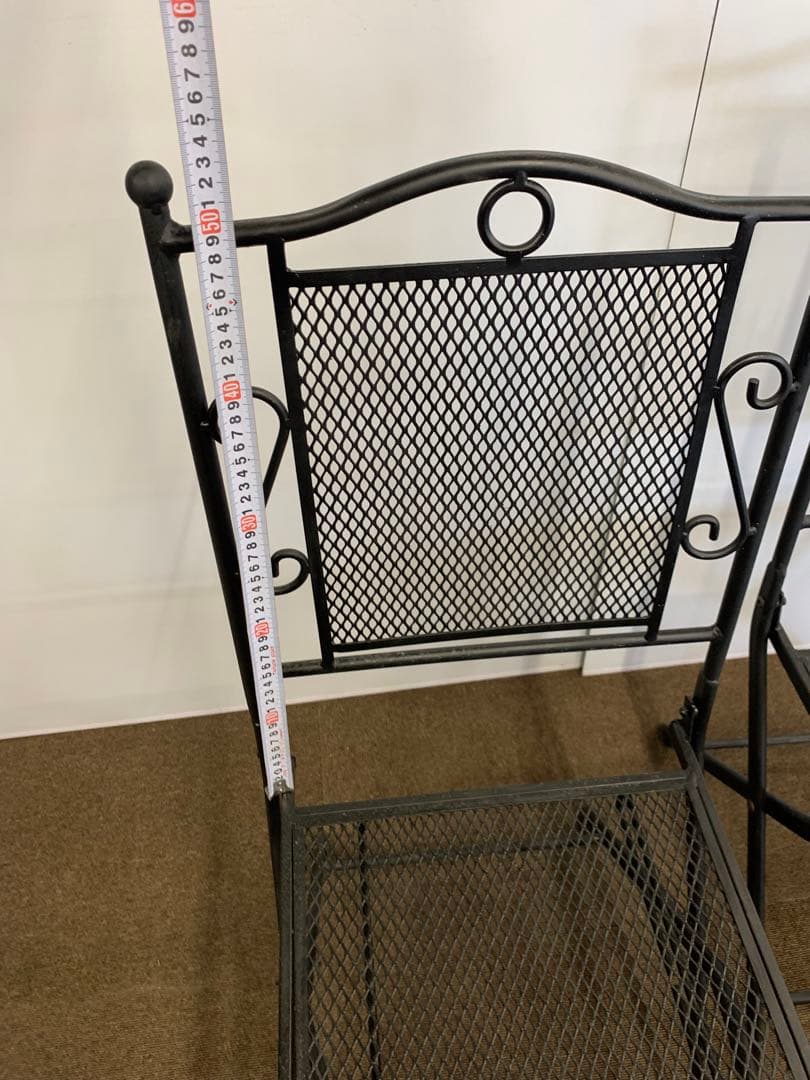 アンティーク　鉄製 オシャレ 折り畳み式 ガーデンチェア アイアン椅子 チェア