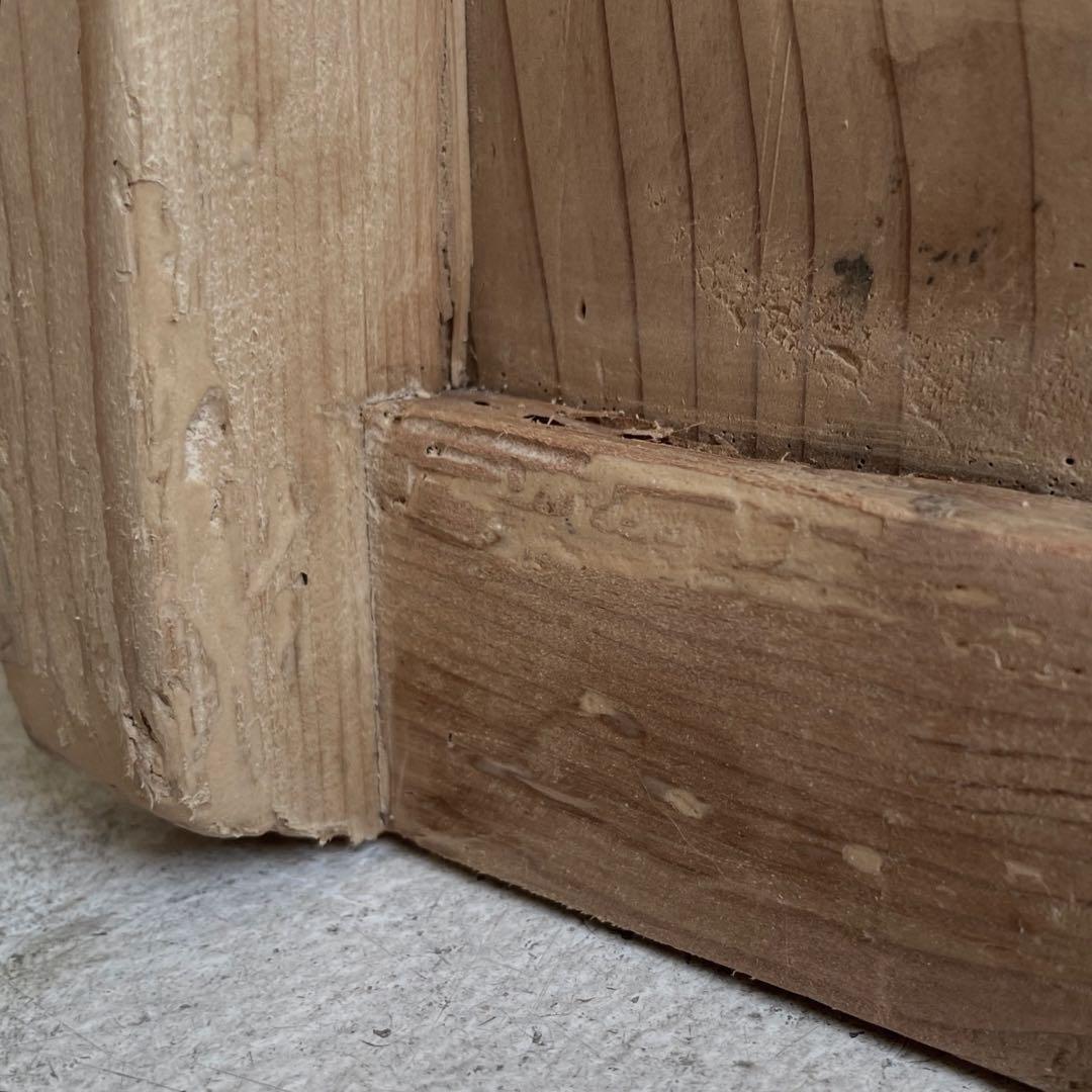 古いガラス戸棚　レトロ　水屋箪笥　食器棚　引出し　古道具　アンティーク