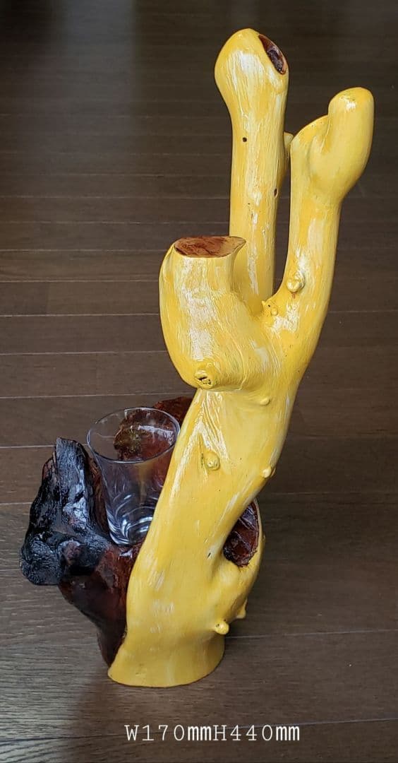 銘木(花瓶付き)