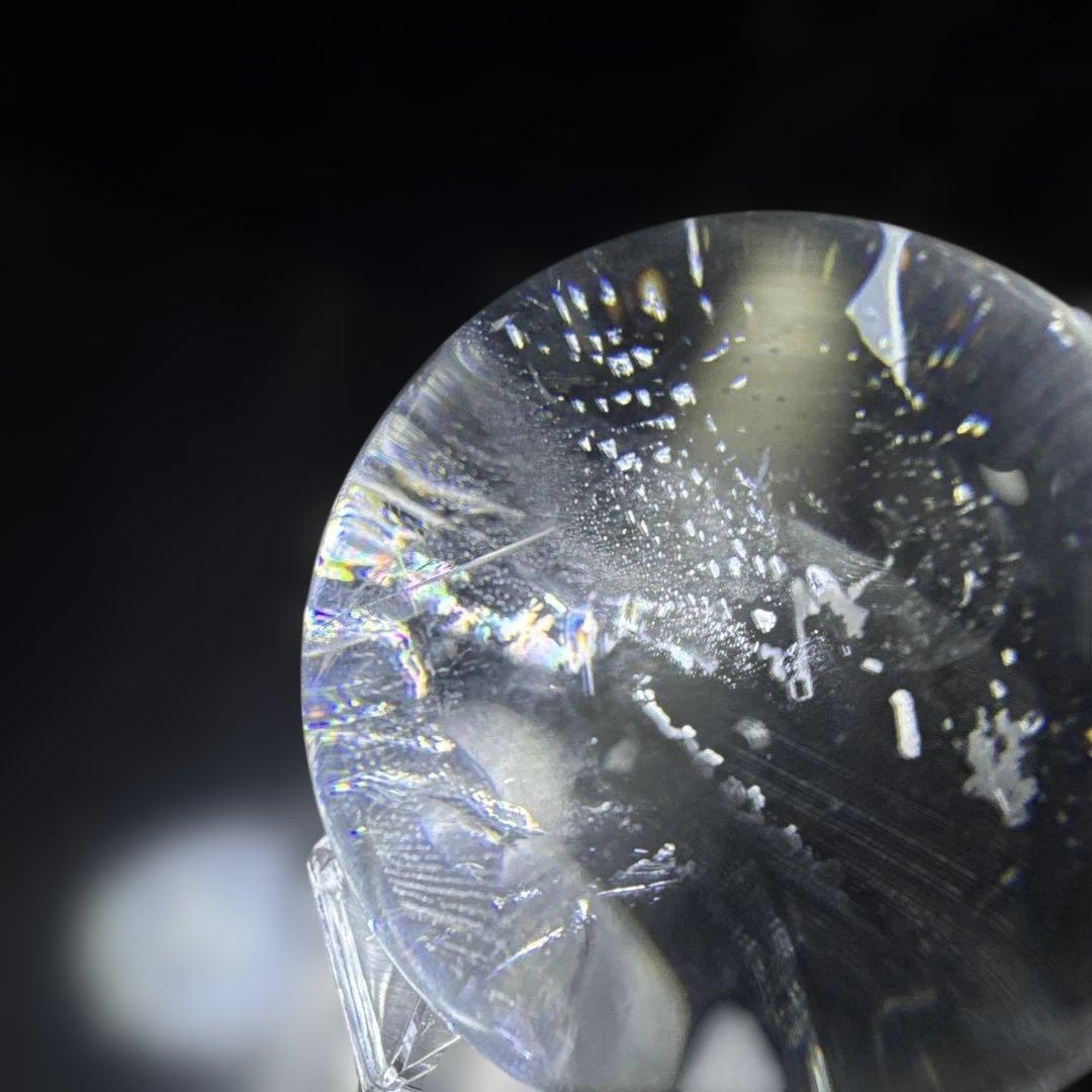 【高品質】ブラジル産　天然　水晶スフィア　丸玉