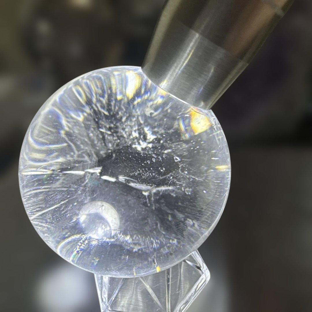 【高品質】ブラジル産　天然　水晶スフィア　丸玉