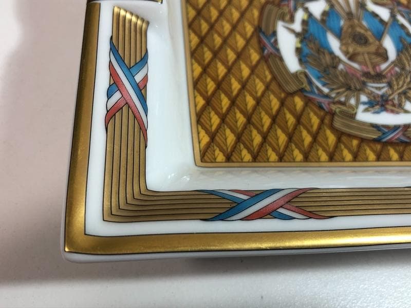 極美品☆HERMÈS　エルメス　スクエア灰皿　アッシュトレイ