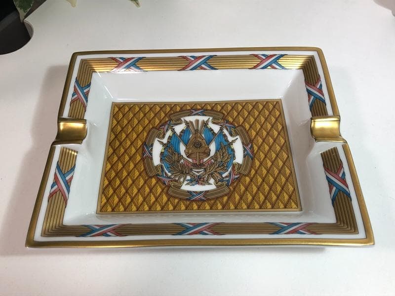 極美品☆HERMÈS　エルメス　スクエア灰皿　アッシュトレイ