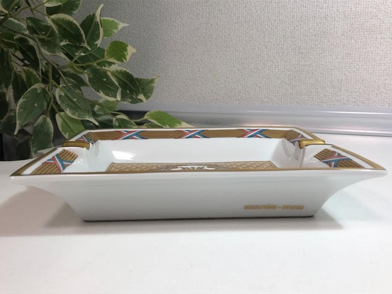 極美品☆HERMÈS　エルメス　スクエア灰皿　アッシュトレイ