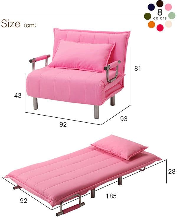 折りたたみソファーベッド/カウチソファー 【シングルサイズ】抹茶グリーン