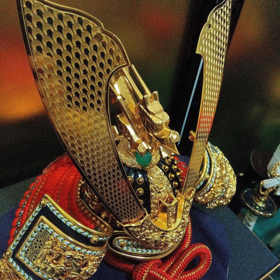 五月人形　正綿糸織　兜飾り　平安武政作