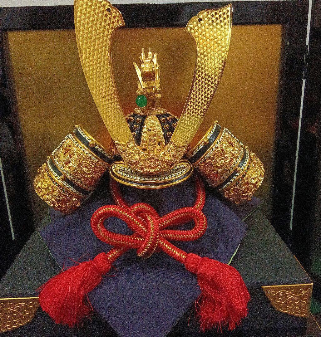 五月人形　正綿糸織　兜飾り　平安武政作