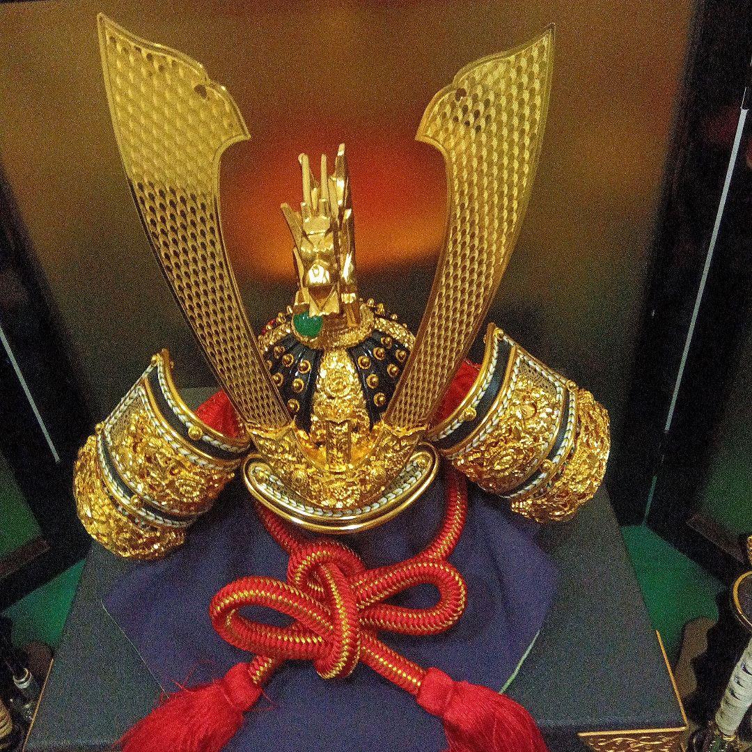 五月人形　正綿糸織　兜飾り　平安武政作