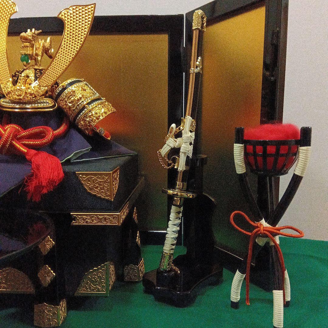 五月人形　正綿糸織　兜飾り　平安武政作