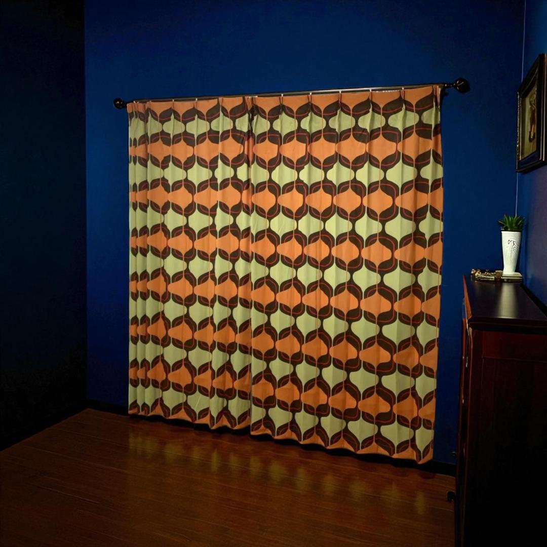 ミッドセンチュリー スペースエイジ カーテン クリスマスセール