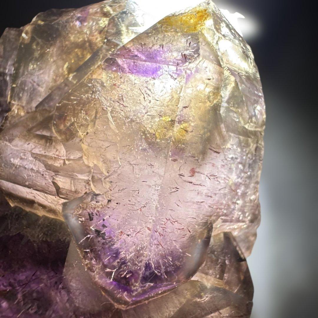 【極上品】スーパーセブン原石 クラスター 紫水晶系 希少原石　台座付