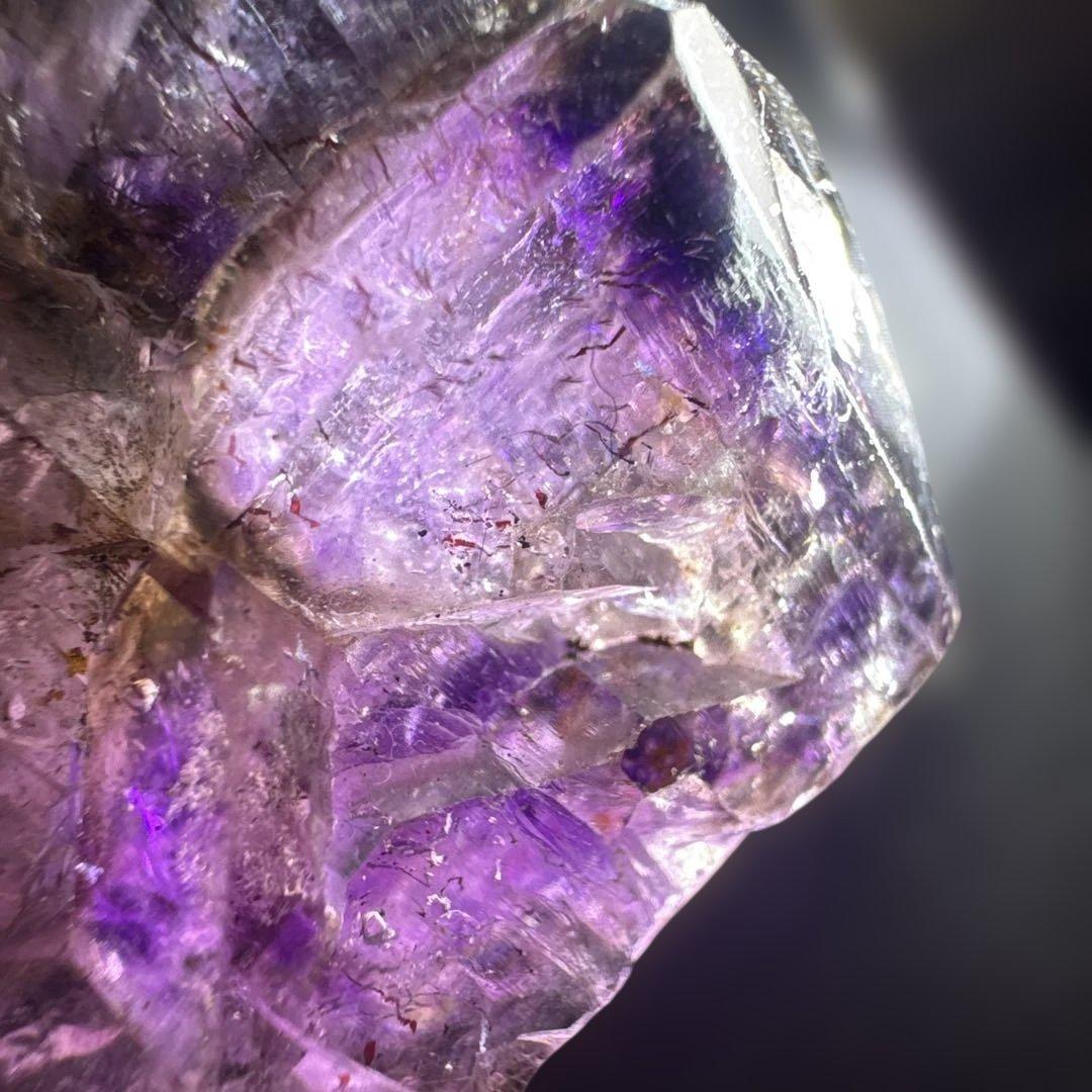 【極上品】スーパーセブン原石 クラスター 紫水晶系 希少原石　台座付