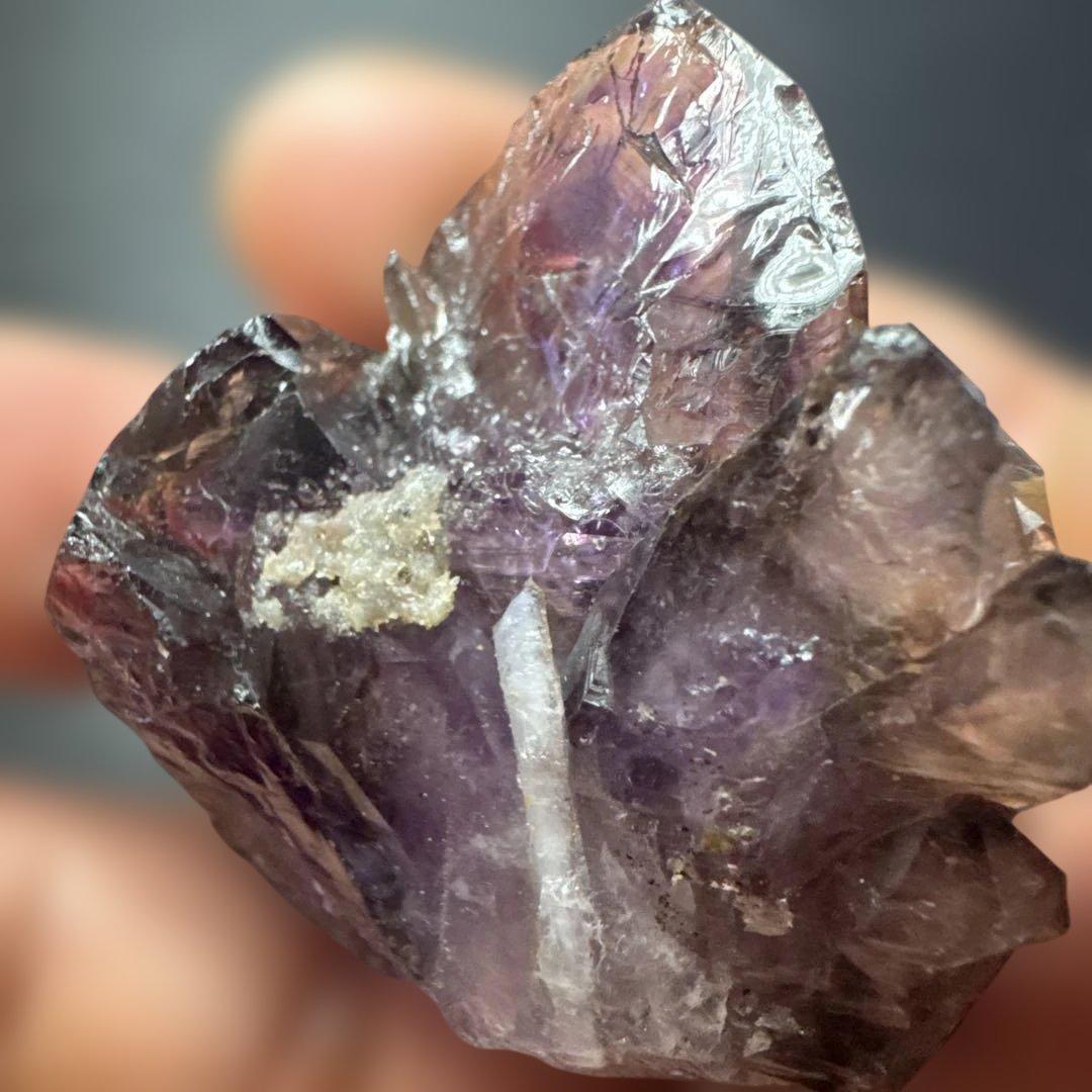 【極上品】スーパーセブン原石 クラスター 紫水晶系 希少原石　台座付