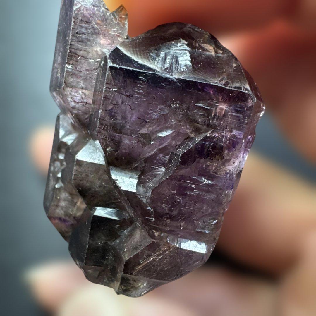 【極上品】スーパーセブン原石 クラスター 紫水晶系 希少原石　台座付