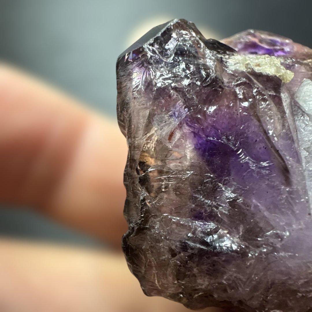 【極上品】スーパーセブン原石 クラスター 紫水晶系 希少原石　台座付