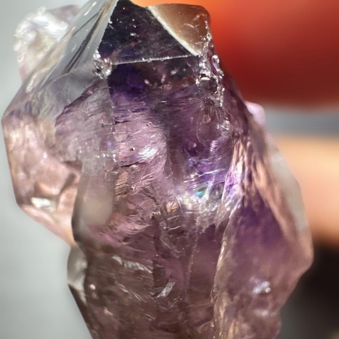 【極上品】スーパーセブン原石 クラスター 紫水晶系 希少原石　台座付