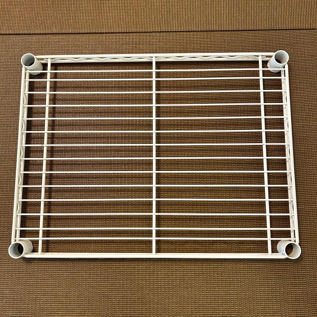 ホームエレクター 廃盤品ホワイト ワイヤーシェルフ & 三方クロスバー