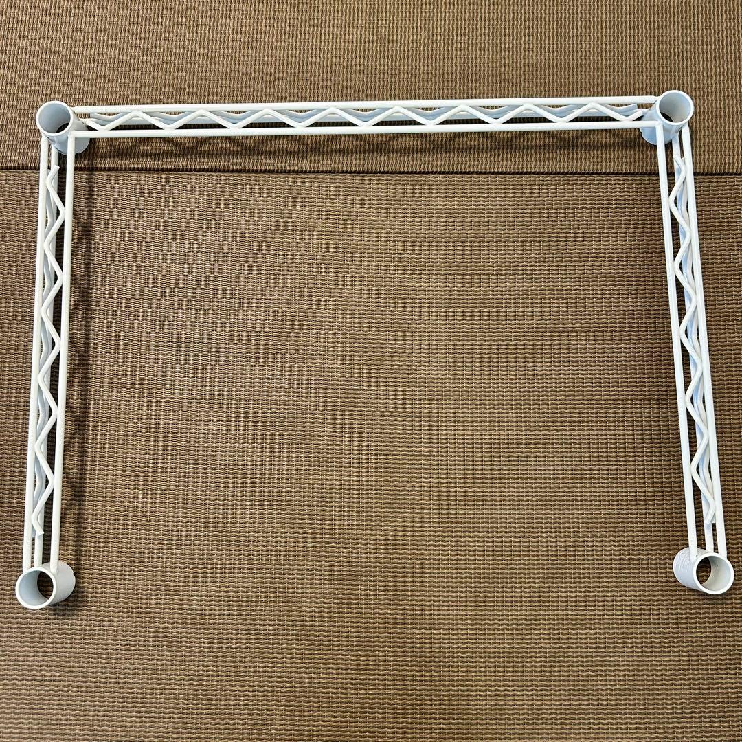 ホームエレクター 廃盤品ホワイト ワイヤーシェルフ & 三方クロスバー