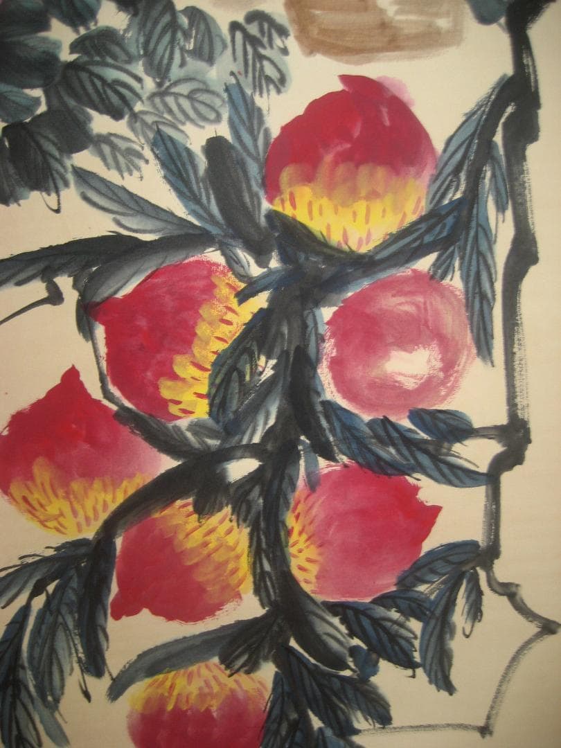 旧蔵☆中国古美術 古董品 掛軸 唐物 唐本 【齊白石 】 紙本 肉筆