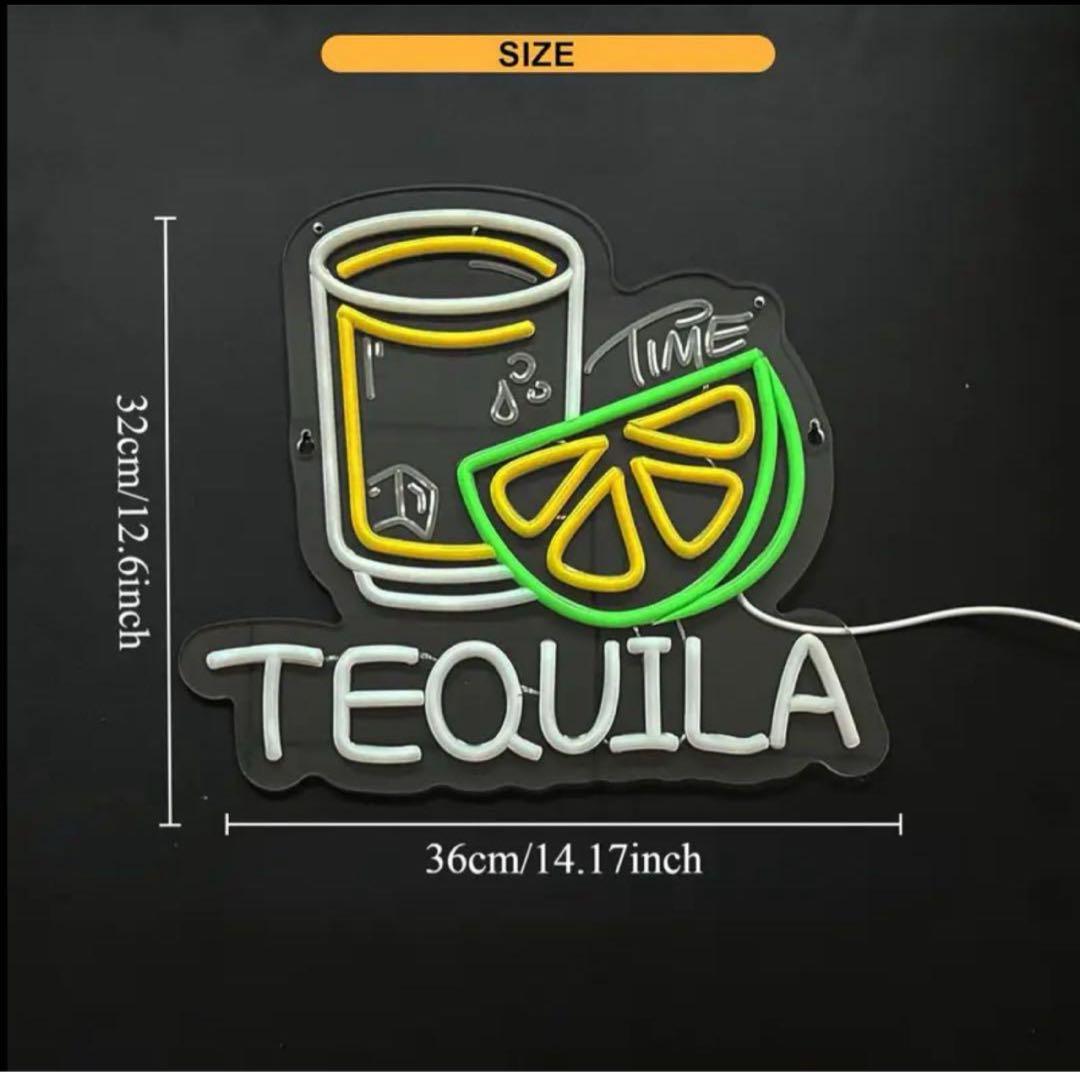 テキーラ ネオン LED 看板 メキシコ パーティー BAR PUB ショット