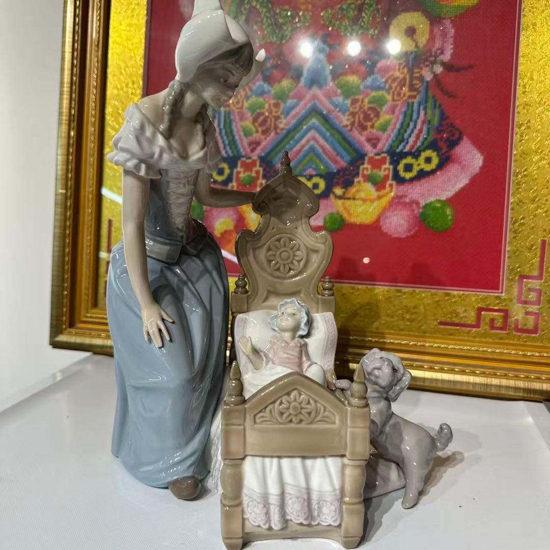 大型リヤドロ　レア 乳母車 女性 赤ちゃん