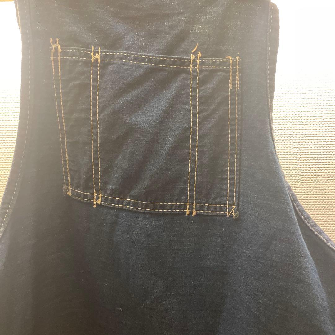 vintage デニム　エプロン　年代不明　 レアパターン