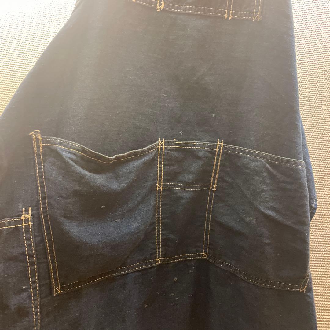 vintage デニム　エプロン　年代不明　 レアパターン