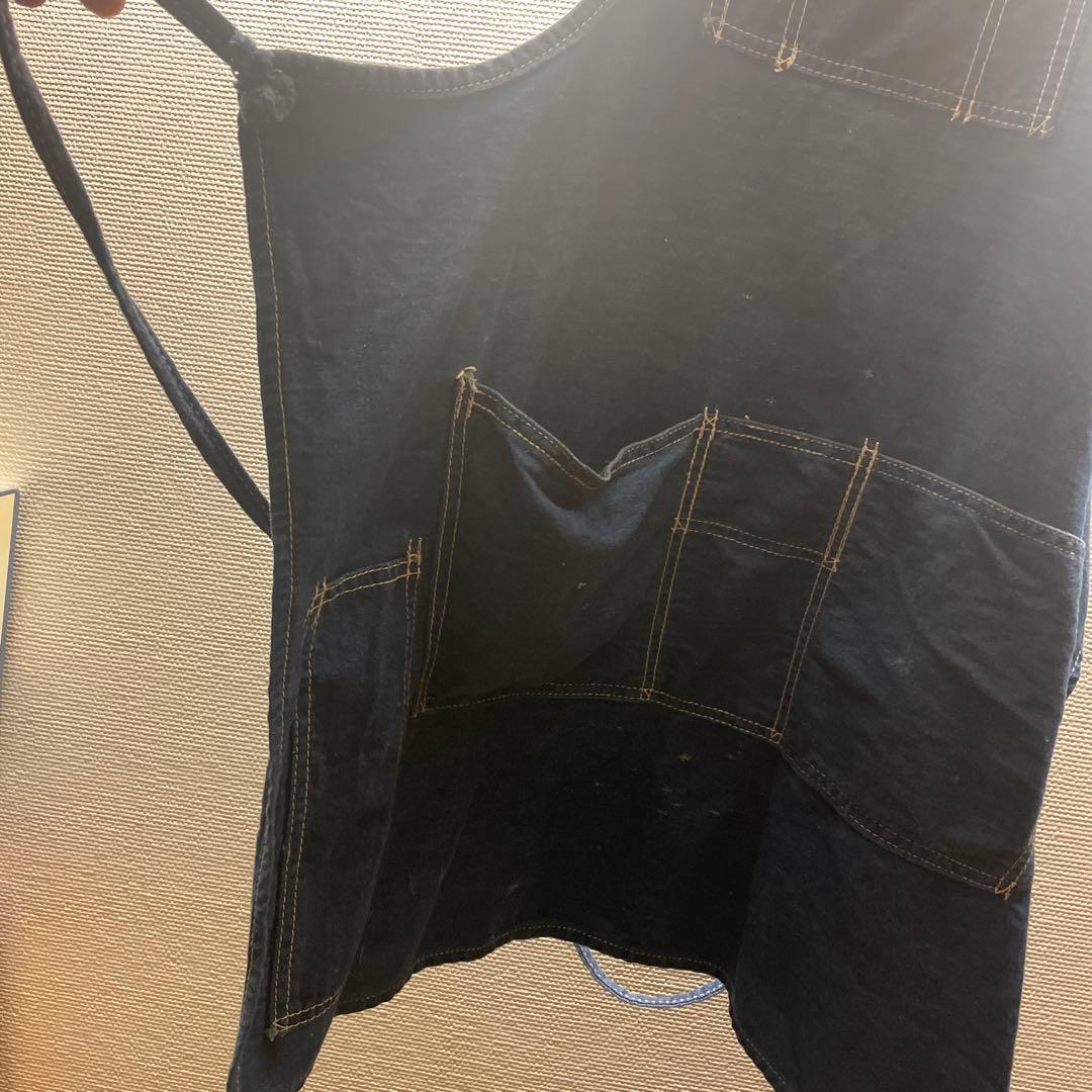 vintage デニム　エプロン　年代不明　 レアパターン