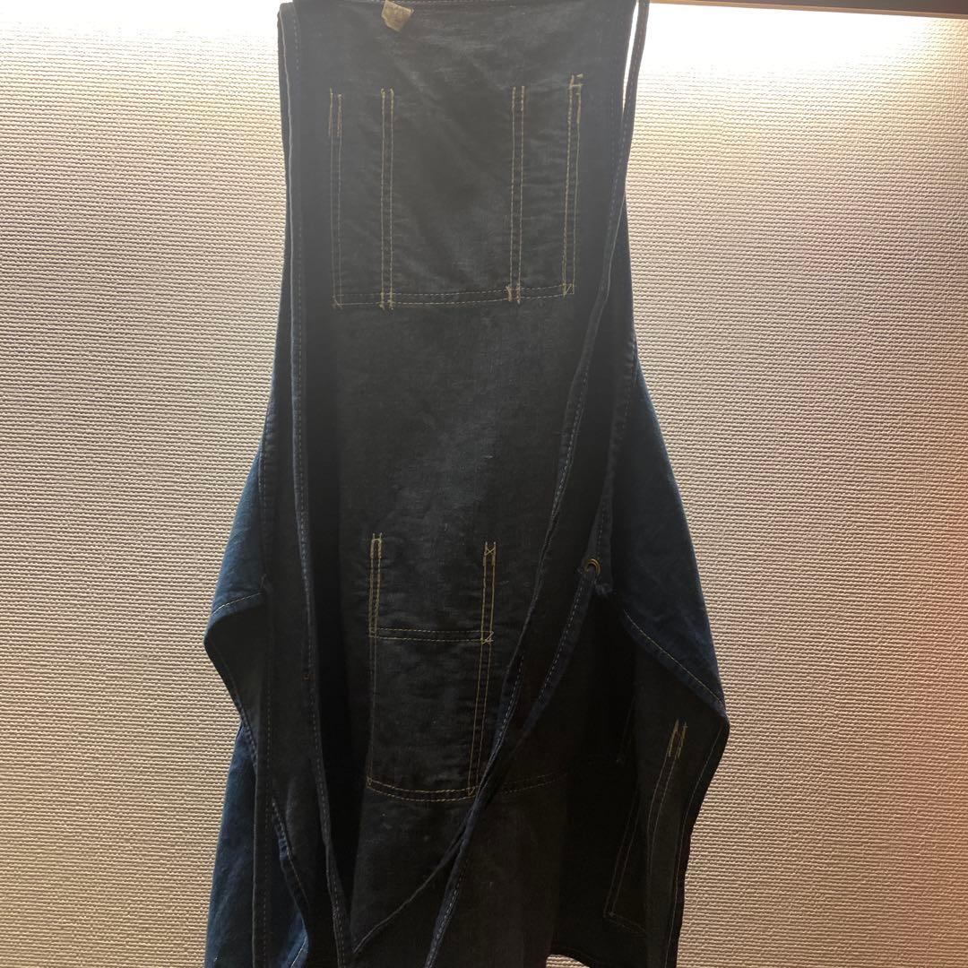 vintage デニム　エプロン　年代不明　 レアパターン