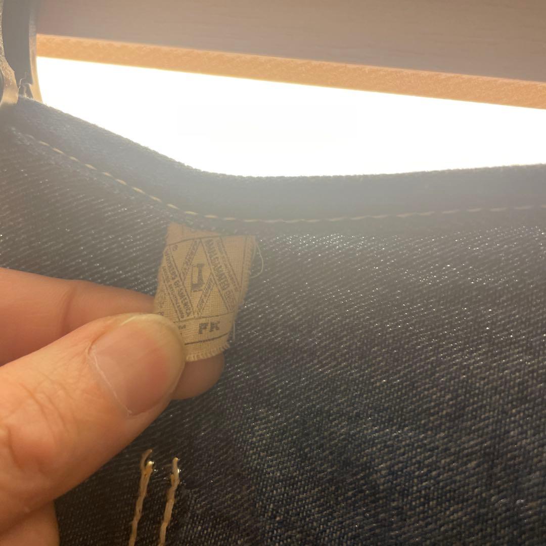 vintage デニム　エプロン　年代不明　 レアパターン