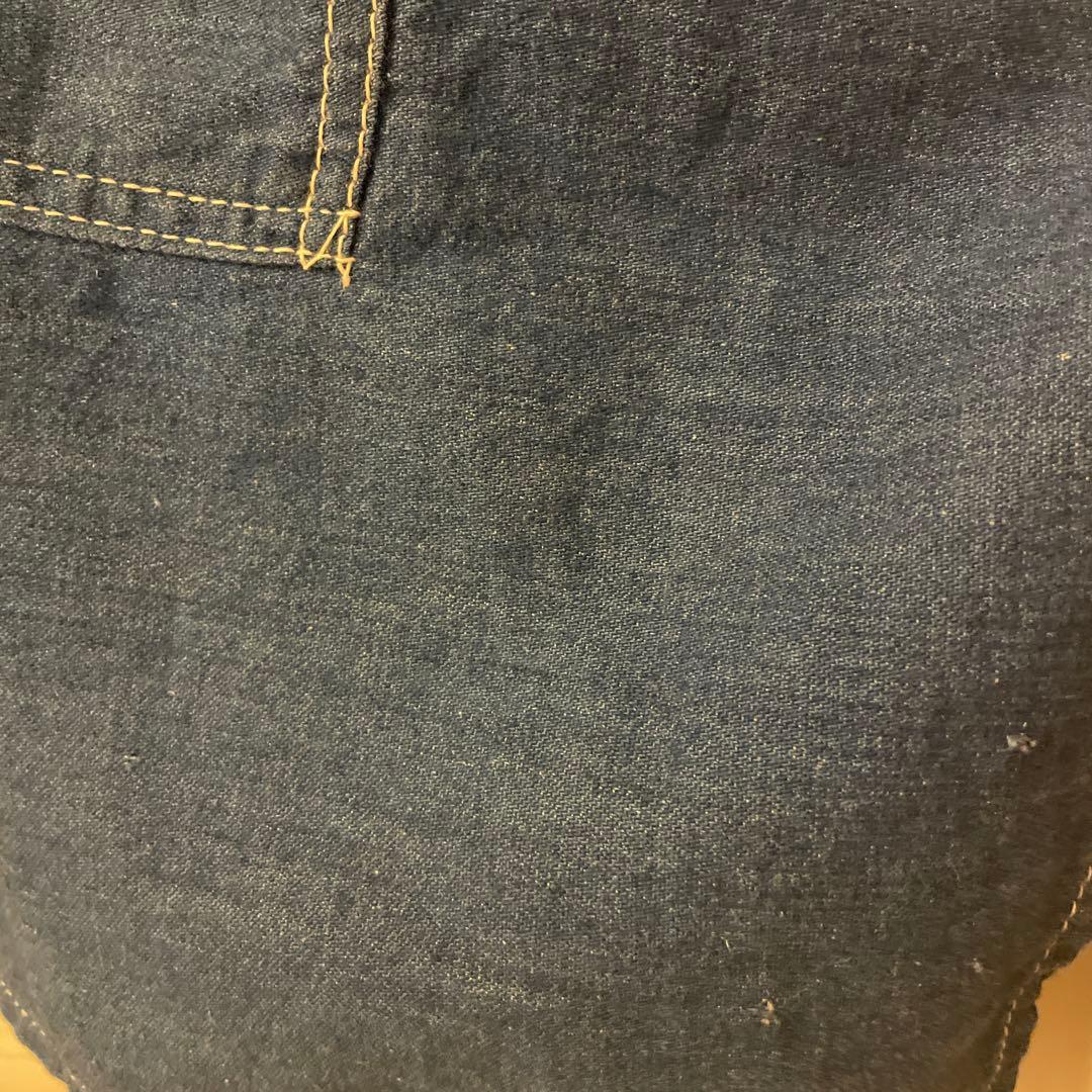 vintage デニム　エプロン　年代不明　 レアパターン