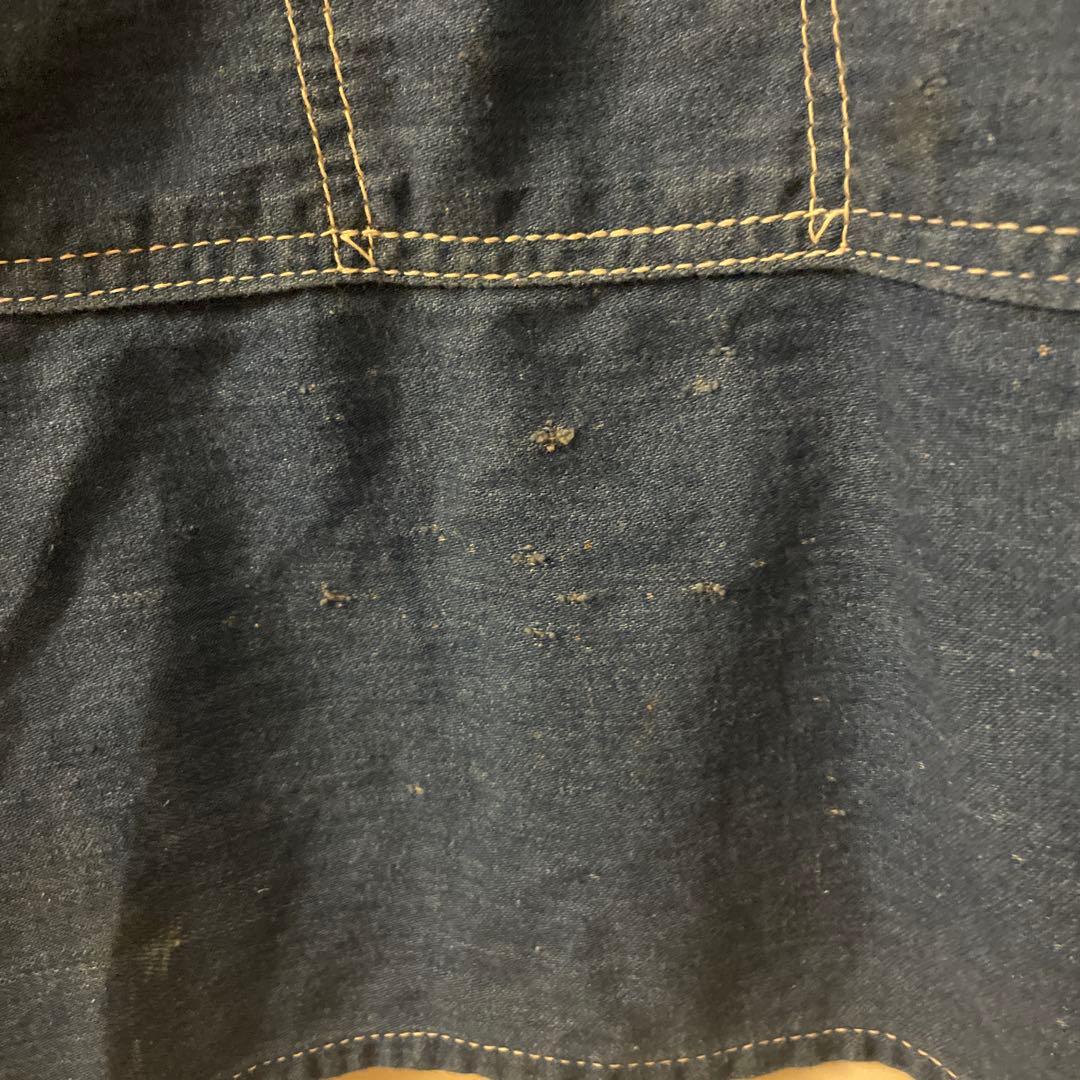 vintage デニム　エプロン　年代不明　 レアパターン