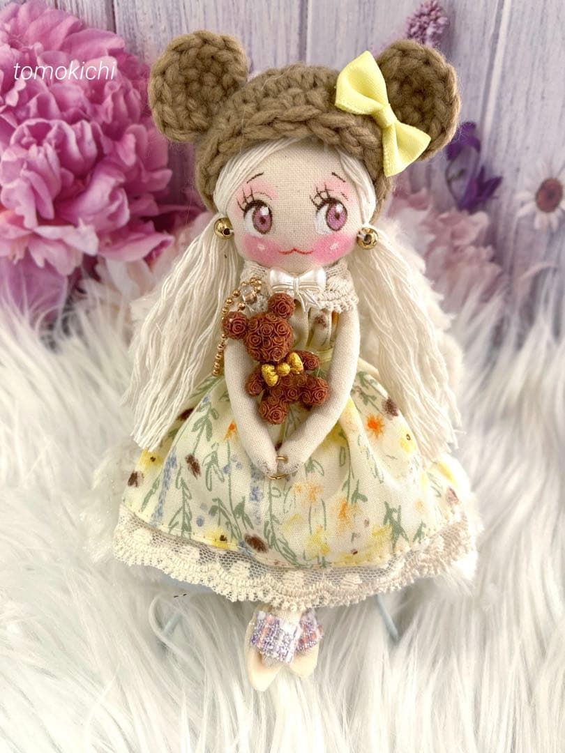 クマ耳帽子❤️ゆるふわツインテール❤️ドールチャーム