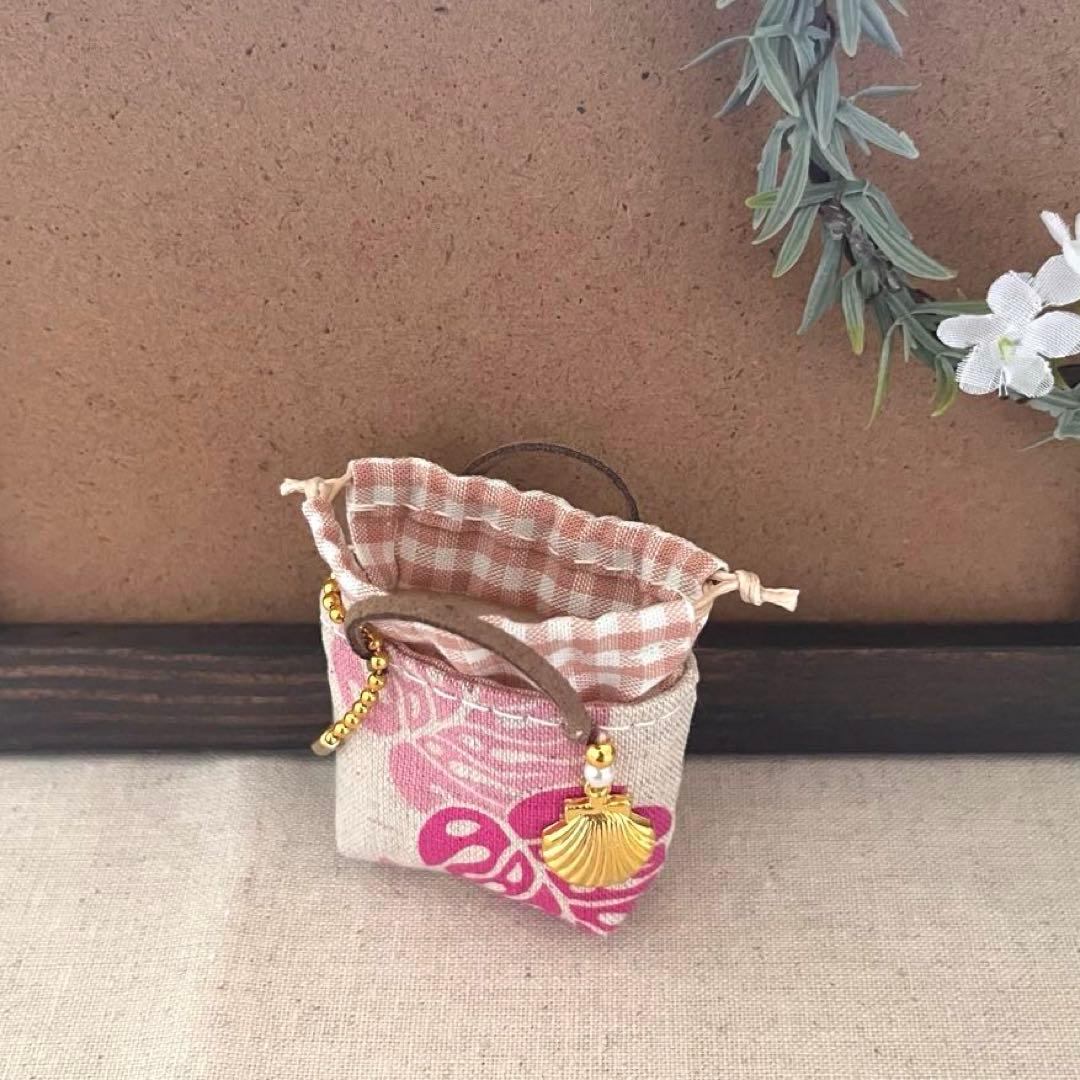 2408-65 ミニチュア巾着トートサシェ 香り袋　SOLD→ご注文承ります♡