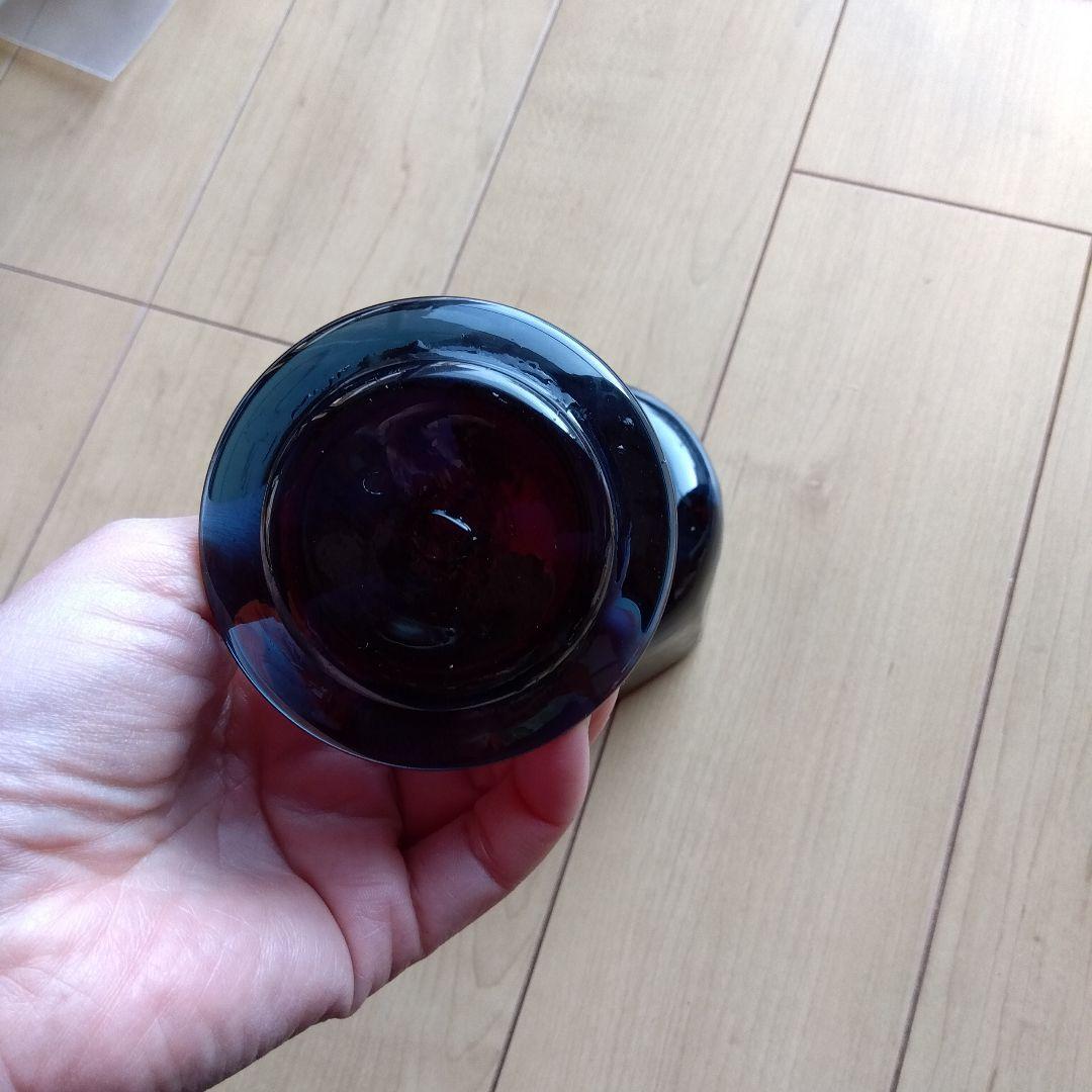 星耕硝子　藍色　蓋付き容器