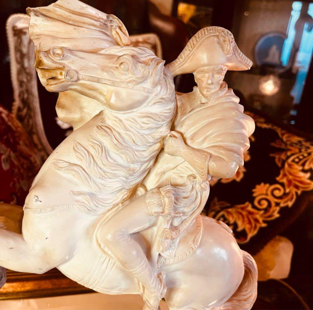 湯布院アンティーク イタリアサンティーニ 西洋彫刻 ナポレオンオブジェ置物ローマ