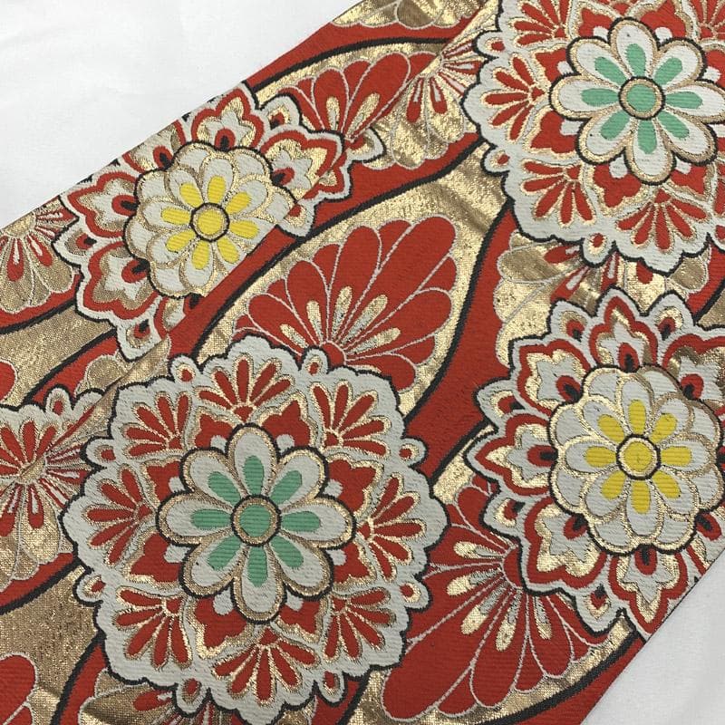 511ag20■七五三 七歳 女児 着物&丸帯 藤 牡丹 青紫■美品