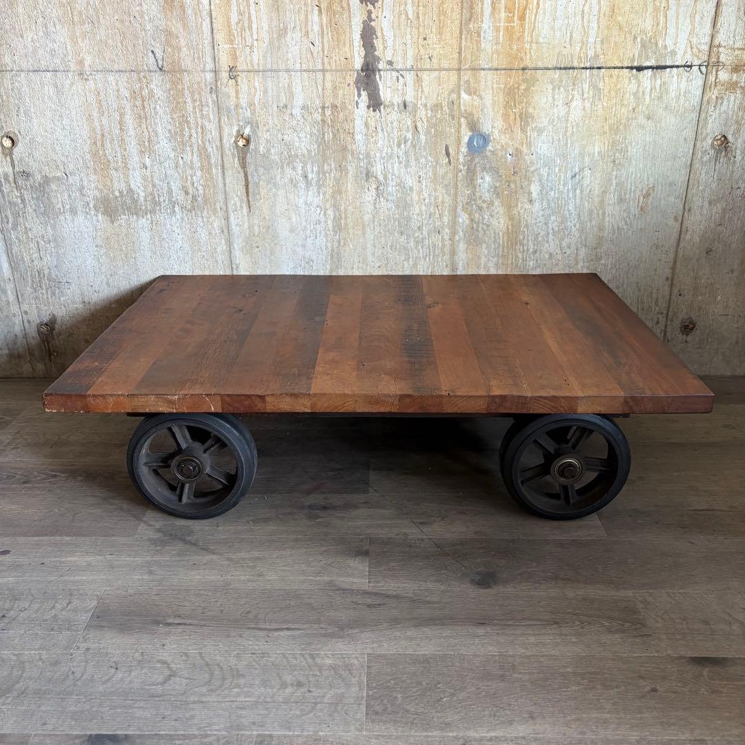 CRASH GATE 関家具　車輪付きローテーブル　センターテーブル