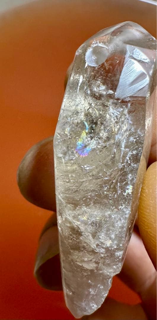 煙彩星矢　新潟産虹彩煙水晶