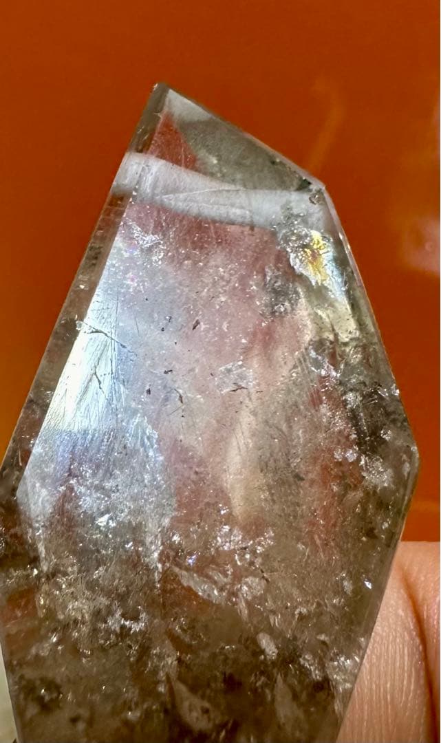 煙彩星矢　新潟産虹彩煙水晶