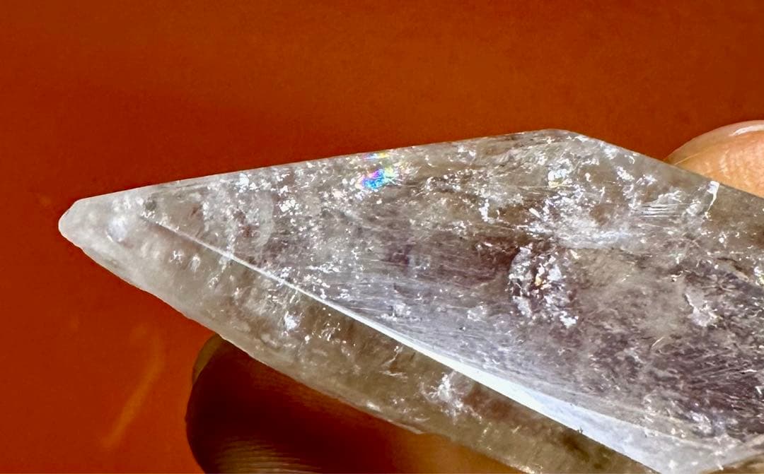 煙彩星矢　新潟産虹彩煙水晶