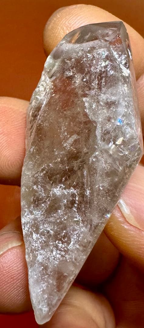 煙彩星矢　新潟産虹彩煙水晶