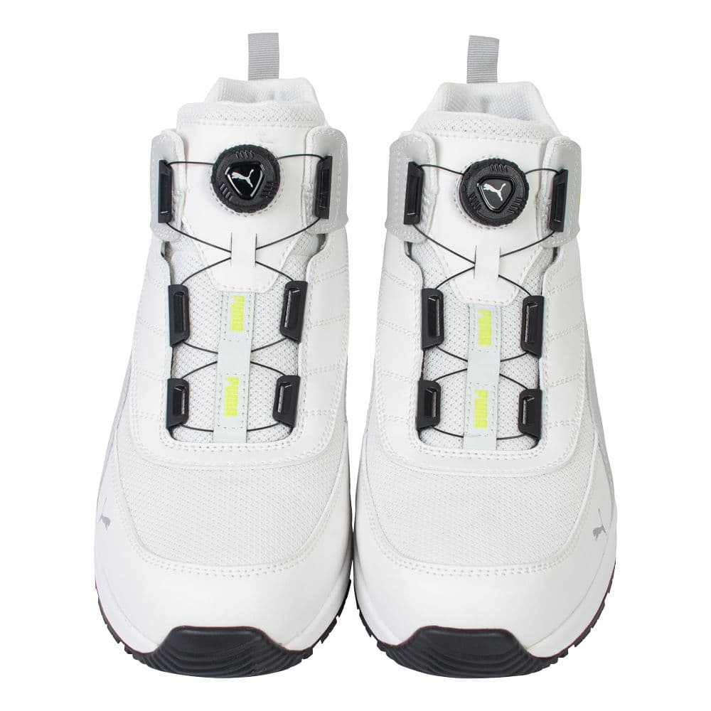 プーマ安全靴#63.213 26.5cmスイッチバックホワイトディスクミッド