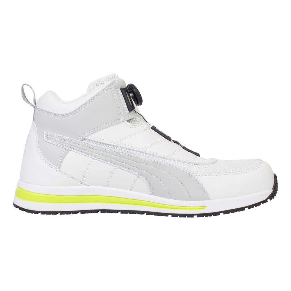 プーマ安全靴#63.213 26.5cmスイッチバックホワイトディスクミッド