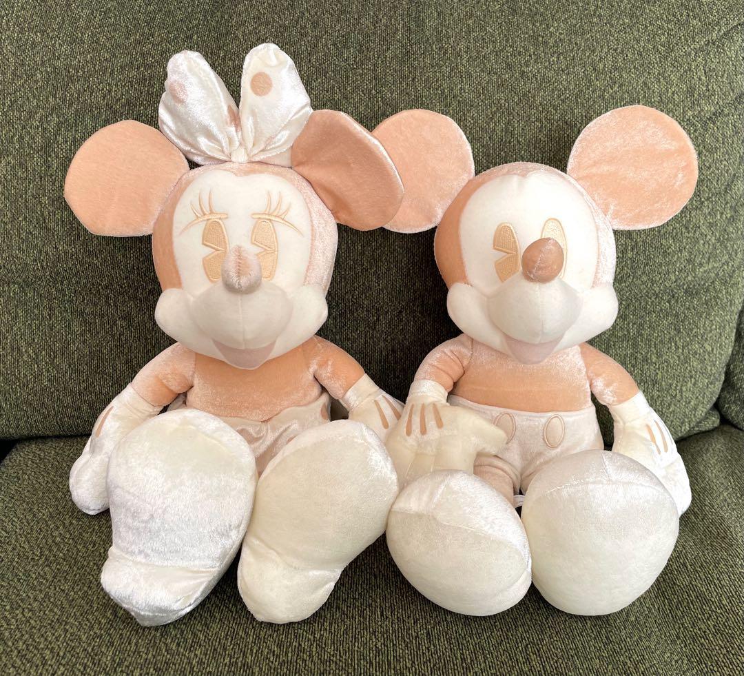 ミッキー・ミニー ぬいぐるみセット ホワイト 1999年 SEGA レア 美品