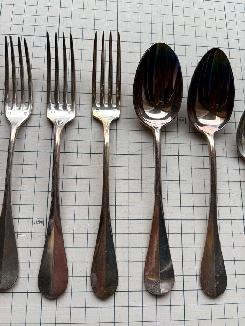 フランス　アンティーク　シルバーカトラリーセット 9点