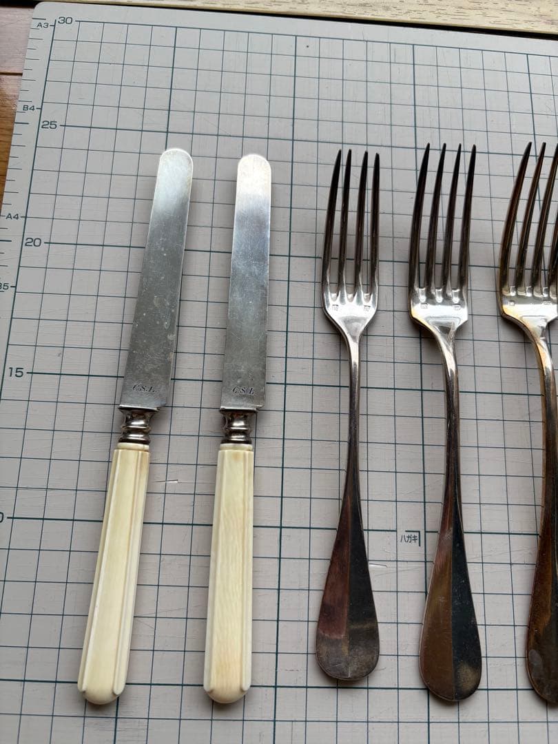 フランス　アンティーク　シルバーカトラリーセット 9点