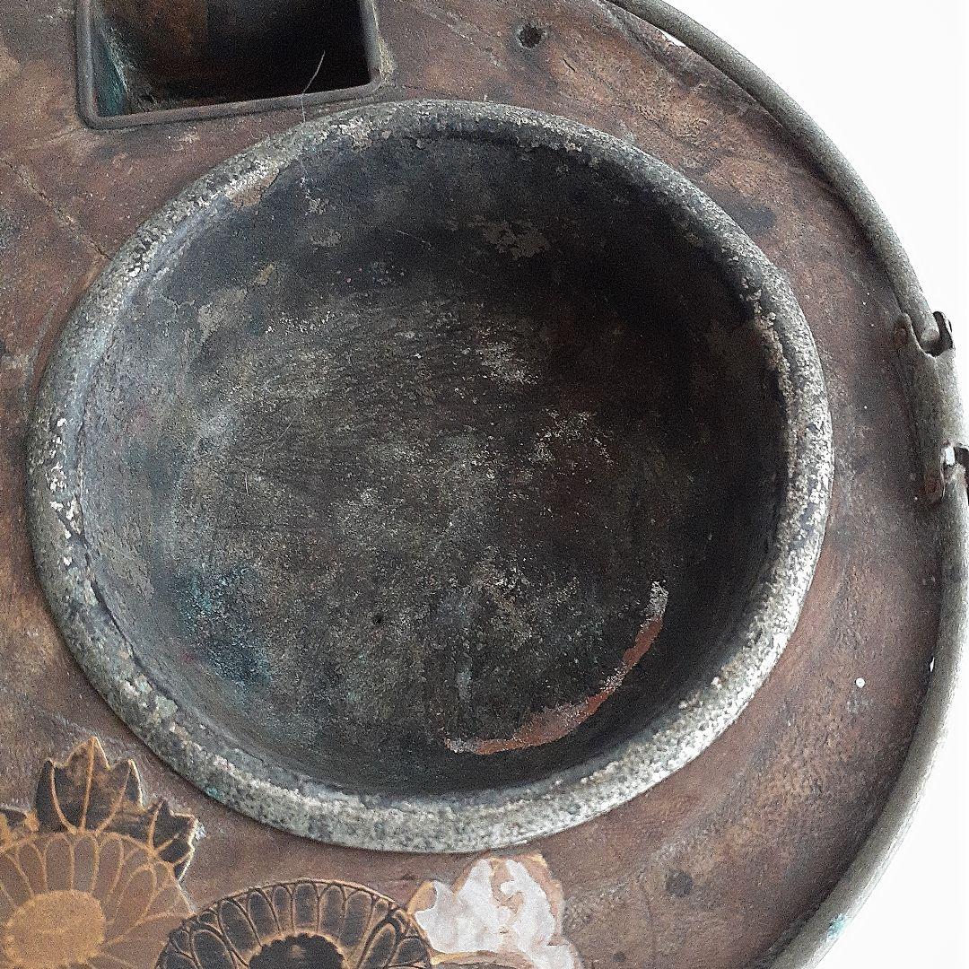 喫煙具 煙草盆 楕円形木製 くり抜き灰皿 香炉 時代物 骨董品 古道具 古美術