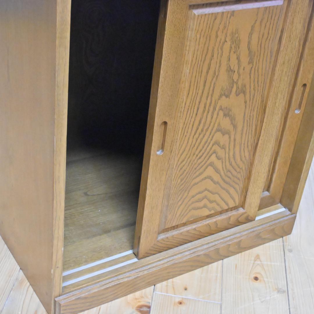 【無垢板レンジ台】天然木・収納棚・サイドキャビネット・手作り高級(静岡受取OK)